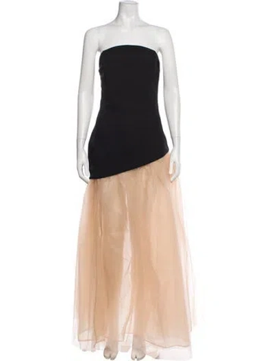 Pre-owned Atoir Strapless Long Dress In Neutrals