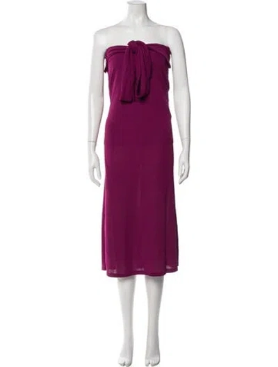 Pre-owned Atoir Strapless Midi Length Dress W/ Tags In Purple