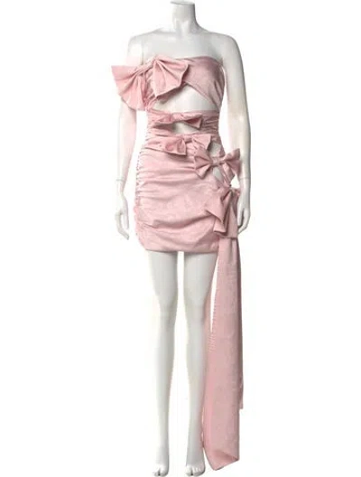 Pre-owned Atoir Strapless Mini Dress In Pink