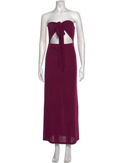 Pre-owned Atoir Strapless Mini Dress In Purple