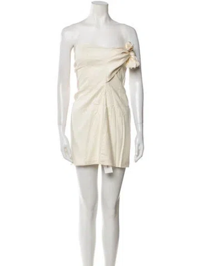 Pre-owned Atoir Strapless Mini Dress W/ Tags In Neutral