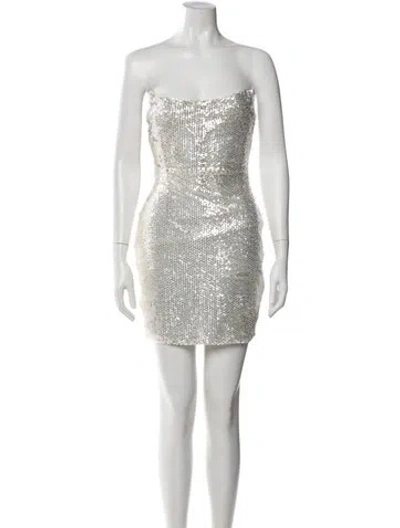 Pre-owned Atoir Strapless Mini Dress In White
