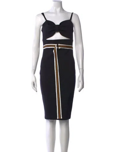 Pre-owned Atoir Striped Knee-length Dress In Black