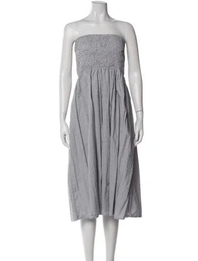 Pre-owned Atoir Striped Knee-length Dress In Gray