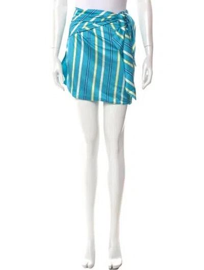 Pre-owned Atoir Striped Knee-length Skirt In Blue