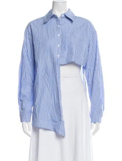 Pre-owned Atoir Striped Long Sleeve Button-up Top In Multi