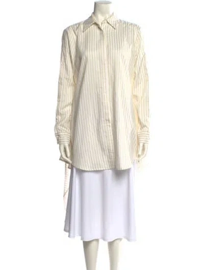 Pre-owned Atoir Striped Long Sleeve Tunic In Neutral