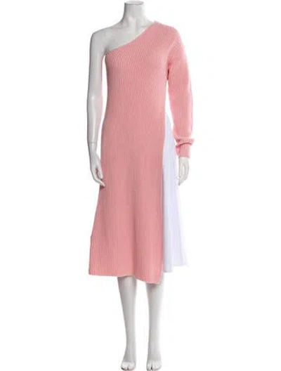 Pre-owned Atoir Striped Midi Length Dress In Pink