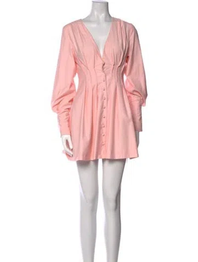 Pre-owned Atoir V-neck Mini Dress In Pink