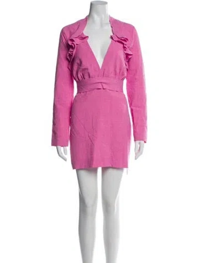 Pre-owned Atoir V-neck Mini Dress W/ Tags In Pink