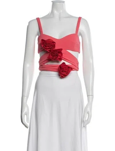 Pre-owned Atoir V-neck Sleeveless Crop Top W/ Tags In Pink
