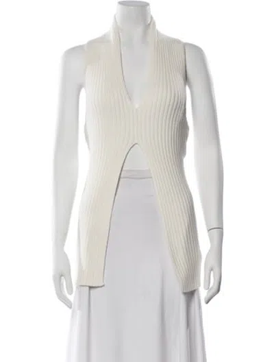 Pre-owned Atoir V-neck Sweater In Neutrals