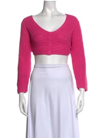 Pre-owned Atoir V-neck Sweater In Pink