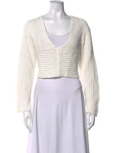 Pre-owned Atoir V-neck Sweater In White