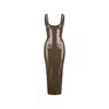 Atoir Women's Green / Neutrals Novo Dress - Taupe In Green