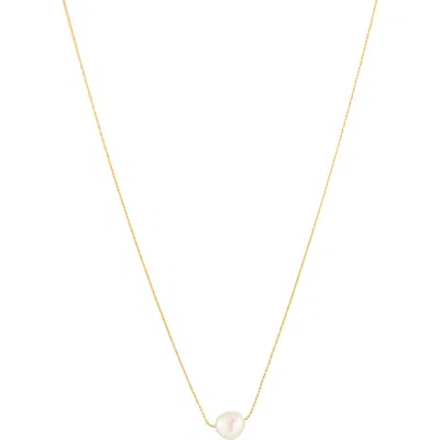 Atolea Baroque Pearl Choker In Gold