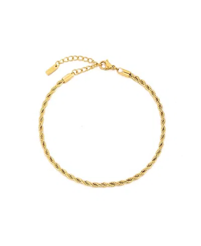 Atolea Calvi Rope Chain Anklet In Gold