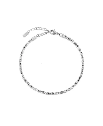 Atolea Calvi Rope Chain Anklet In Metallic