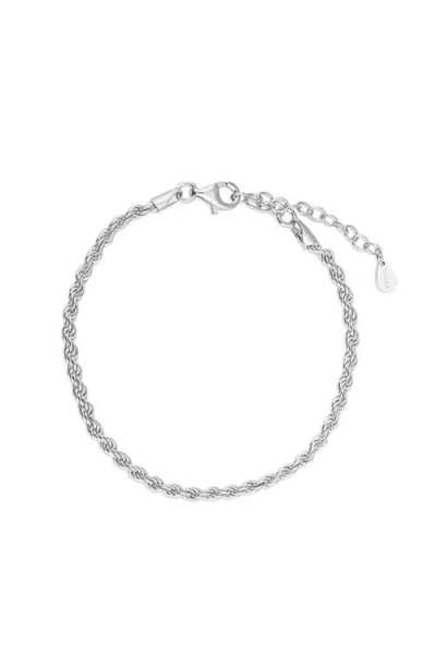 Atolea Calvi Rope Chain Bracelet In Silver