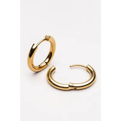 Atolea Classic Medium Hoop Earrings In Silver