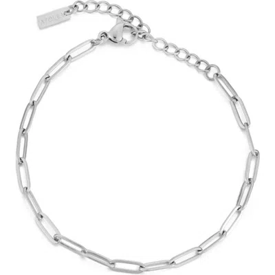 Atolea Cozumel Paperclip Bracelet In Gray