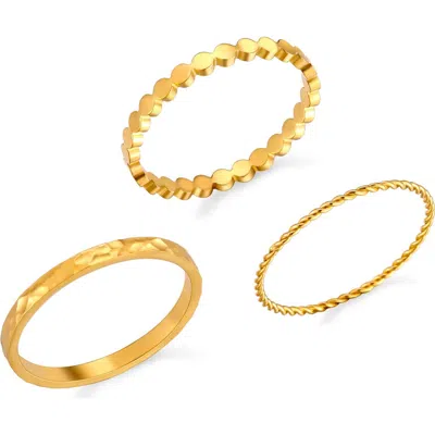 Atolea Daily Rings Set In Gold