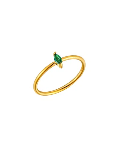 Atolea Dainty Emerald Ring In Green