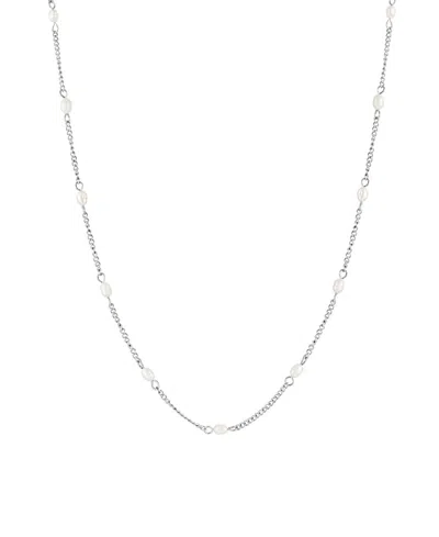 Atolea Dainty Gold Pearl Choker In Silver