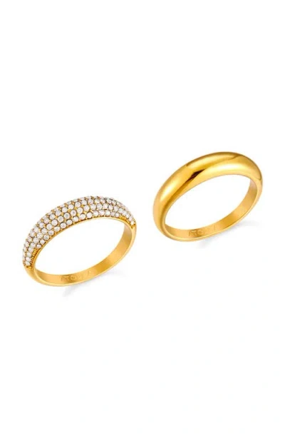 Atolea Day & Night Ring Set In Gold