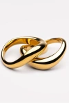 Atolea Double Trouble Ring Set In Gold