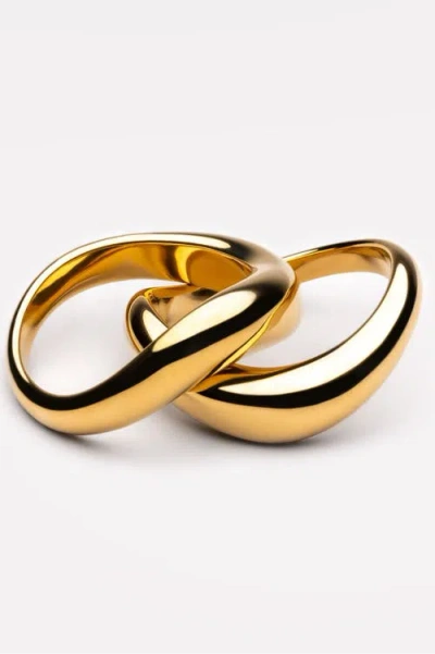 Atolea Double Trouble Ring Set In Gold