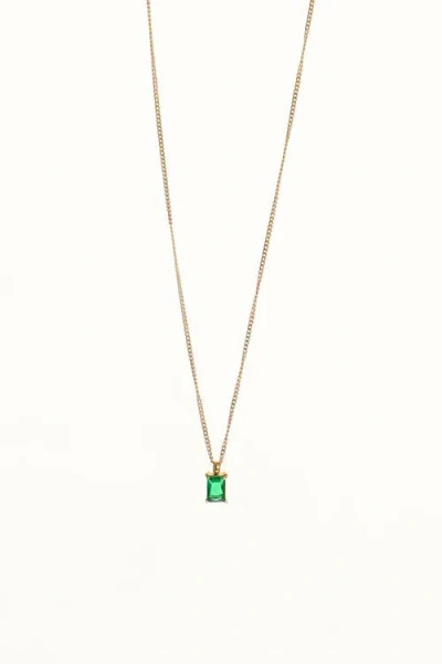 Atolea Emerald Necklace In Gold