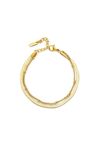 Atolea Everyday Layered Bracelet In Gold