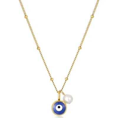 Atolea Evil Eye Necklace In Gold