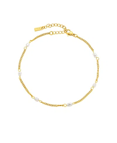 Atolea Freshwater Pearls Anklet In Gold