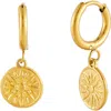 Atolea Golden Sun Earrings In Gold