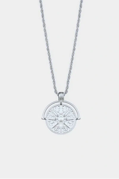 Atolea Golden Sun Necklace In Silver