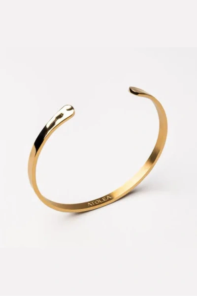 Atolea Hammered Cuff In Gold