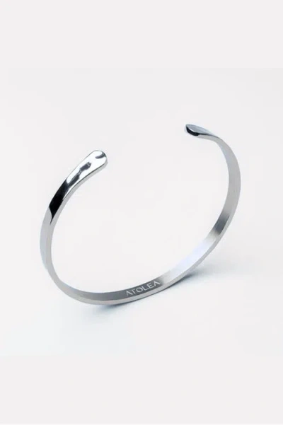 Atolea Hammered Cuff In Silver