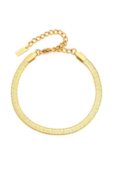 Atolea Kauai Herringbone Anklet In Gold