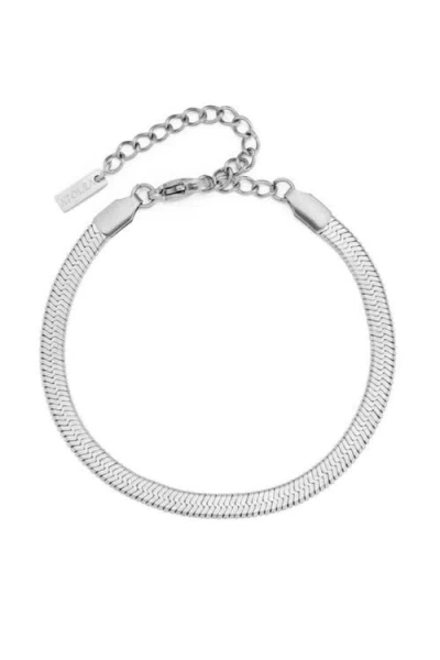 Atolea Kauai Herringbone Anklet In Gray