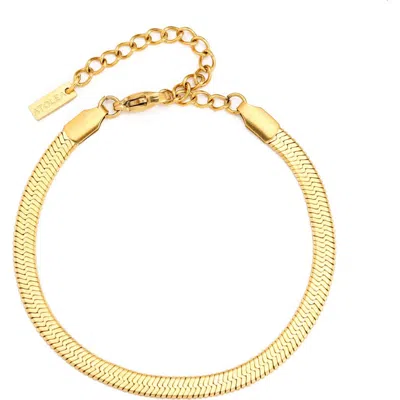 Atolea Kauai Herringbone Bracelet In Gold