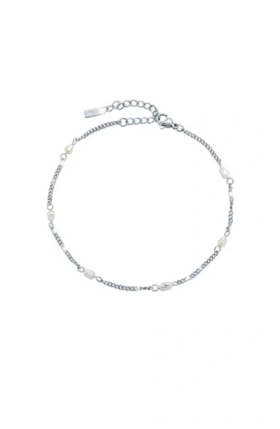 Atolea Lovina Freshwater Pearl Bracelet In Silver