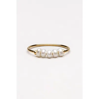 Atolea Mini Pearls Ring In Gold