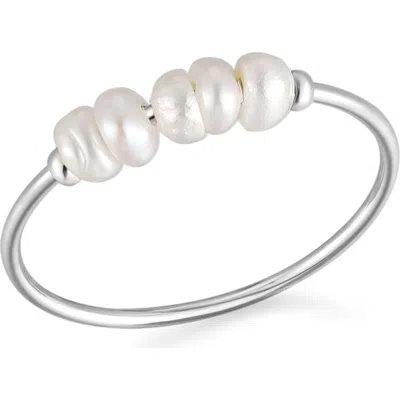 Atolea Mini Pearls Ring In Silver