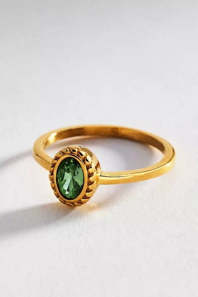 Atolea Olivia Oval Gem Ring In Gold