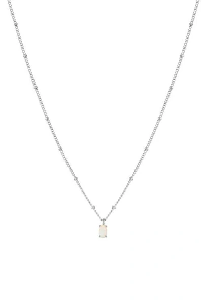 Atolea Opal Necklace In Silver