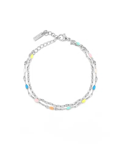 Atolea Rainbow Dainty Bracelet In Multi