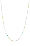 Atolea Rainbow Dainty Choker In Silver