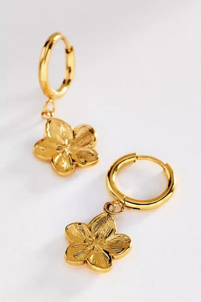 Atolea Sakura Hoop Earrings In Gold